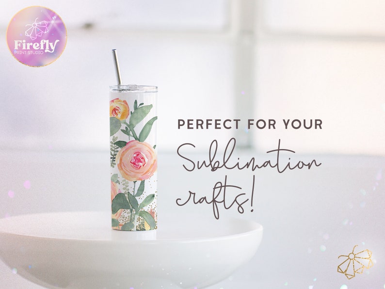 Nana Tumbler Wrap, Mothers Day Wrap, Add Your Grandkids Names, 20oz Skinny, Pretty Flowers Floral Sublimation Designs Downloads Cup FLR197 image 4