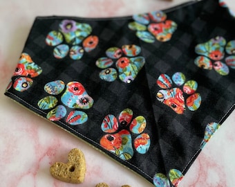 Floral Doggo Print // Black floral pet bandana // Dog scarf // Every Day //