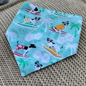 Surfing Doggo // Dog Bandana // Pet Neckwear // Every Day // Durable