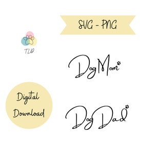 Dog Mom & Dog Dad SVG
