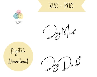 Dog Mom & Dog Dad SVG