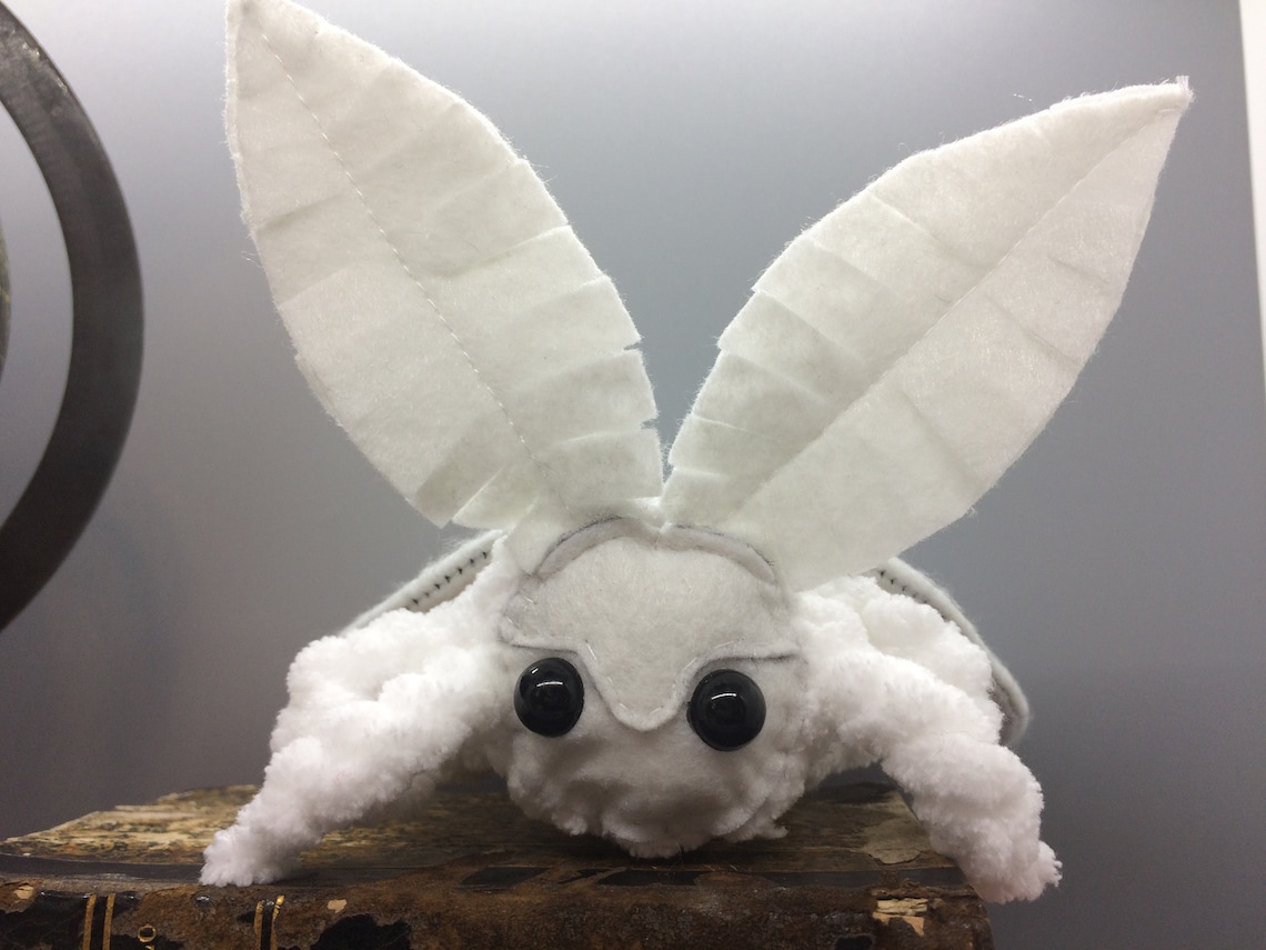 Poodle Moth Plush Venezuelan Poodle Moth Fluffy White Etsy