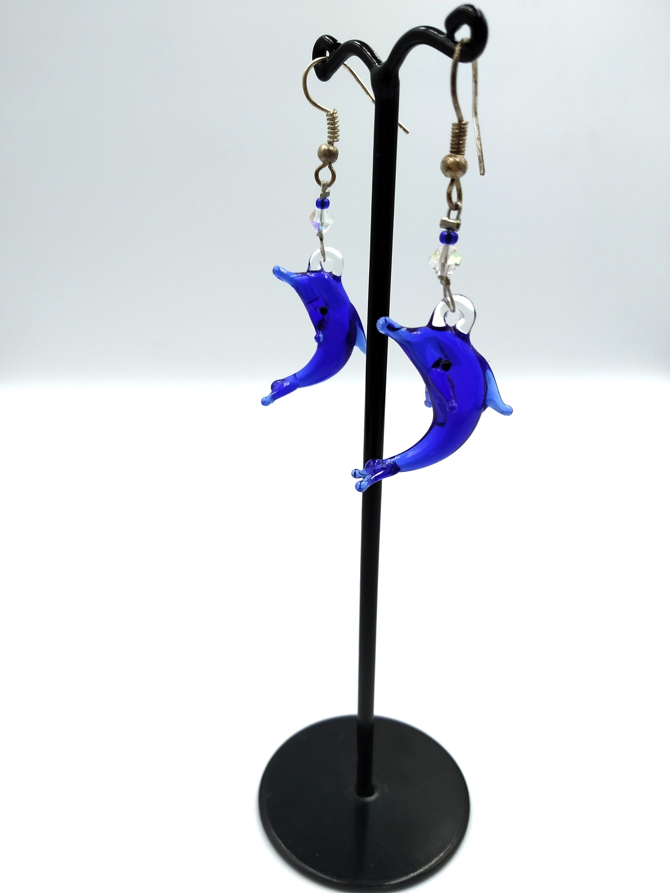 Orecchini Pendenti A Forma Di Delfino In Acrilico, Colori Blu, Ipoallergenici, Con Ganci In Acciaio Inox. Gioielli Estivi A Tema Marino, Regalo Per Donne E Amanti Dell'Oceano. - copertina