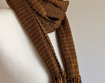 Handwoven Silky Cotton Scarf, Diamond Weave, Guatemalan Fair-Trade