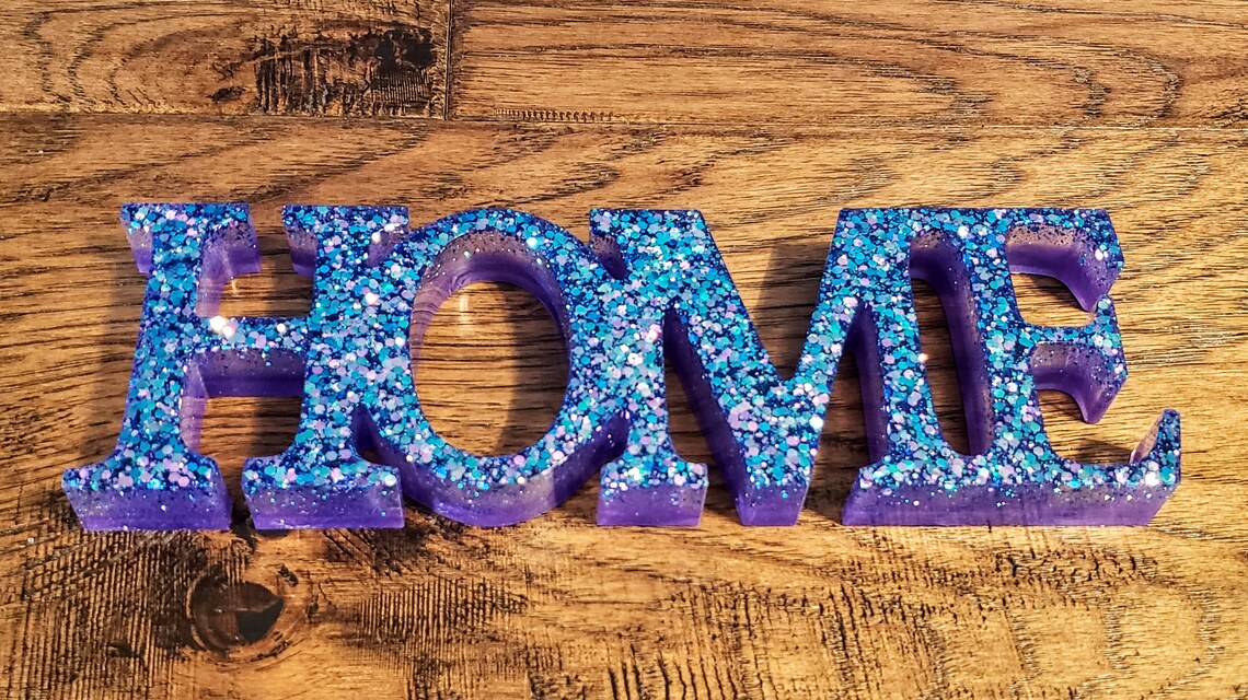 Home Word Art Home Word Sign Resin Word Art Resin Word | Etsy