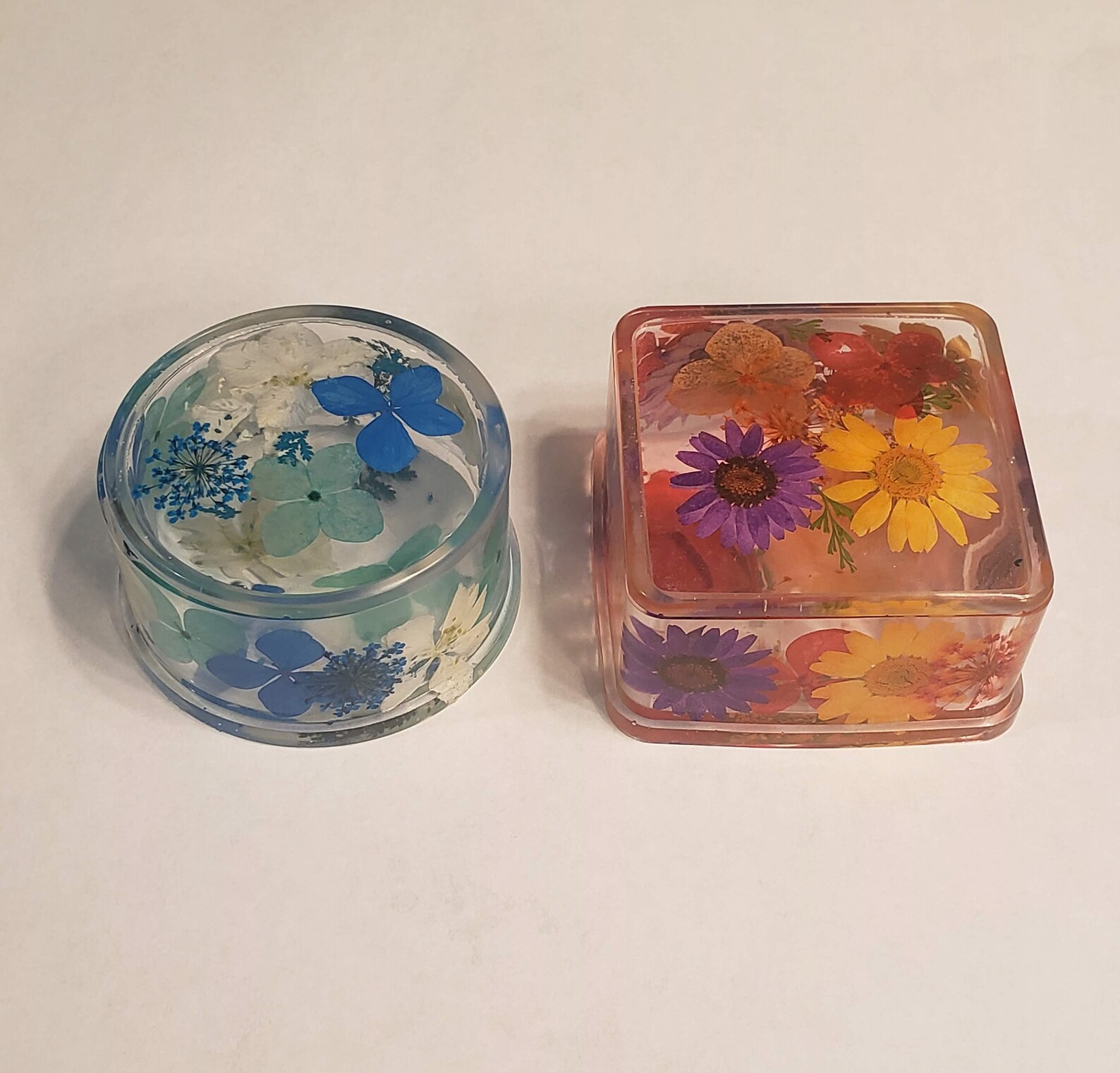 Pressed flower Jewelry box Trinket Box Housewarming Gift Etsy