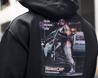 RoboCop Unisex Hoodie | Vintage Science Fiction Film Poster Art, klassisches Geschenk für SciFi Liebhaber, Sci-fi Film Buff Kunstwerk, Kapuzen Sweatshirt