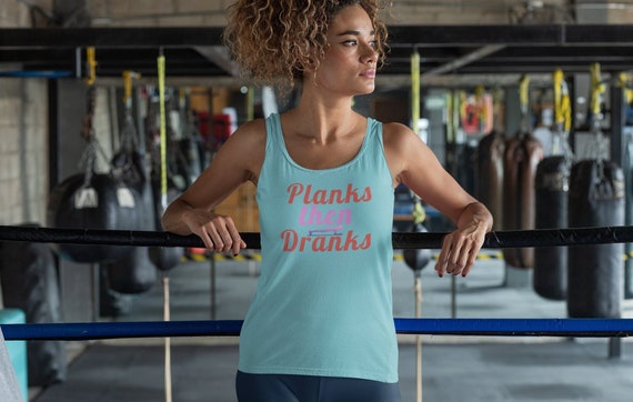 Planks Then Dranks Women's Racerback Workout Tank Cute Womens Fitness Shirt,  Workout Top, Gym Gift for Her, Funny Tshirt Fitness Coach -  Canada