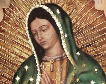 Our Lady Of Guadalupe - Catholic picture - print- , Makes perfect gift, Father's Day Gift, Virgen de Guadalupe, High Quality Print