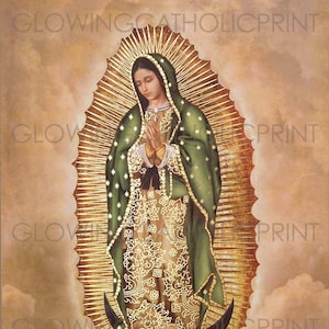 Impresión de la Virgen de Guadalupe ~ Impresión de arte católico Impresión de la Virgen María, Nuestra Señora de Guadalupe, Alta calidad, Regalo del Día del Padre, regalo religioso
