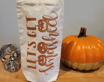 Let's Get Smashed Alcohol Gift Bag - Reusable Halloween Gift Tote