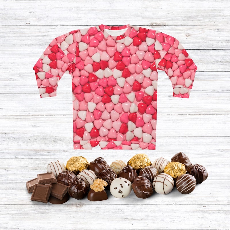 Colorful Candy Pattern Print Women's Sweatshirt