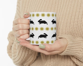 Tasse à café lapin, cadeau pour amateur de lapin, tasse à thé thème animal, nouveauté, verres, cadeau pour elle