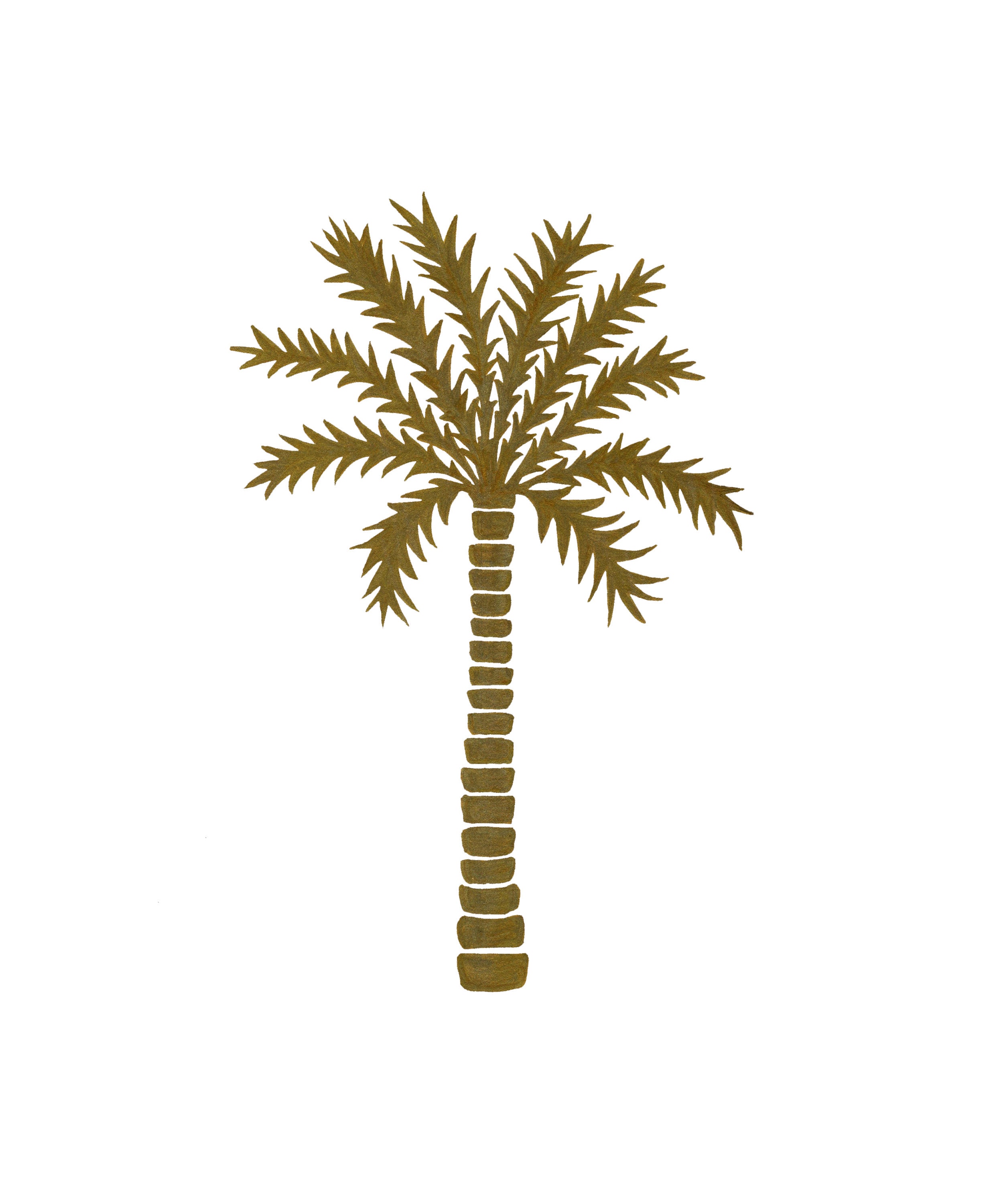 Gold Palm Tree Print Palm Tree Wall Art Gold Palm Tree Art Etsy