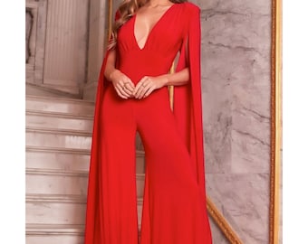 red formal jumpsuits