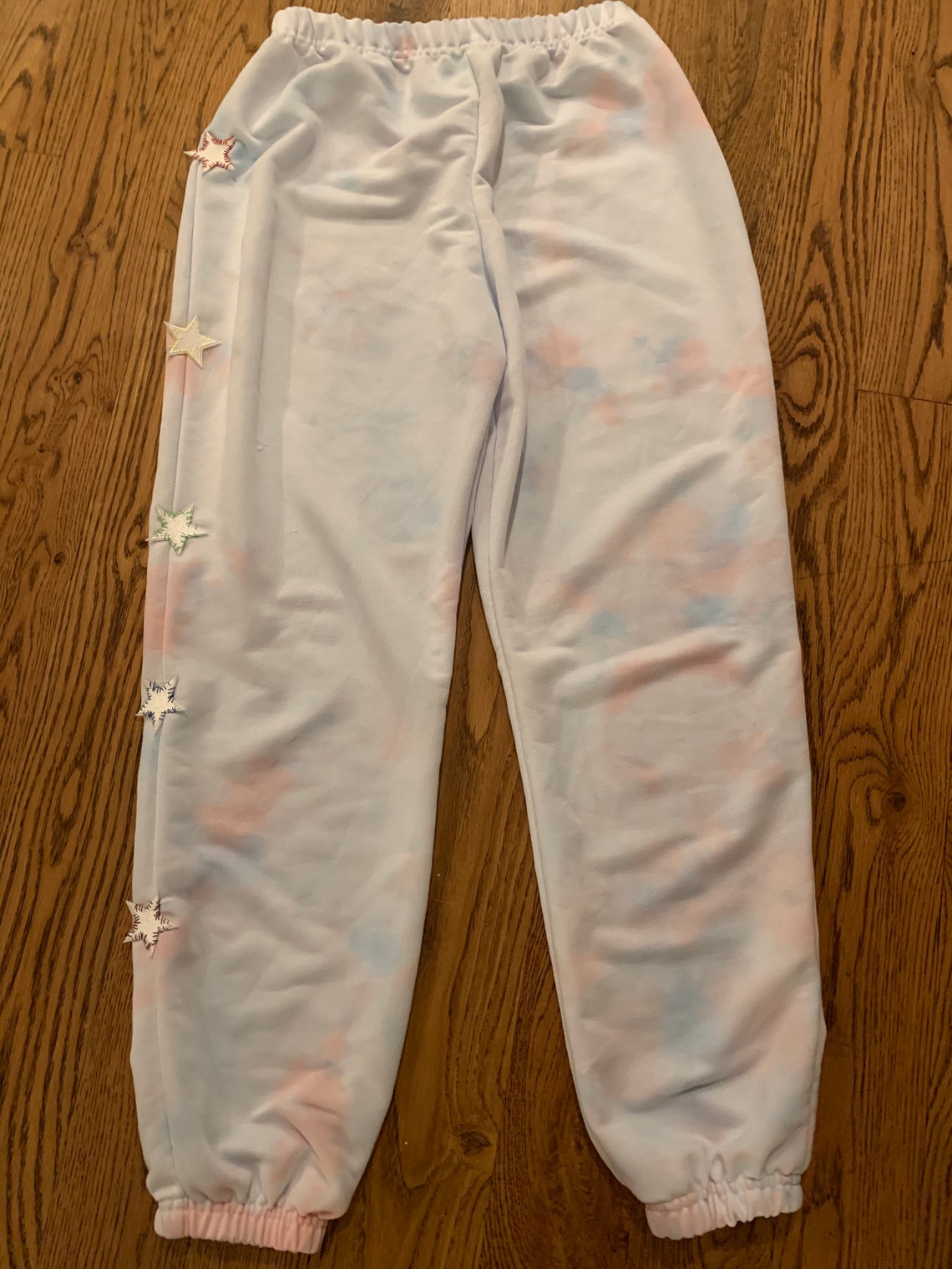 Woman's Medium Light Blue and Pink Sweatpants With - Etsy