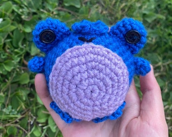 Blueberry Frog Crochet Amigurumi Plush Stuffed Animal Toy Handmade