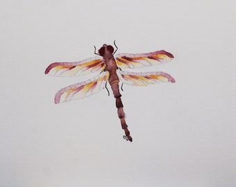 Dragonfly Watercolor Print, Mother's Day Gift, Dragonfly, Dragonfly Gifts, Dragonfly Wall Art, Watercolor Painting, Nature Art