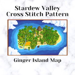 Kruissteekpatroon Stardew Valley - Ginger Island - kaartcollectie