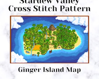 Stardew Valley Cross Stitch Pattern - Ginger Island - Map Collection