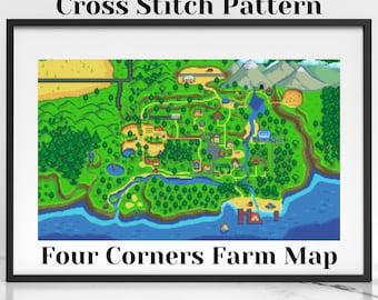 Stardew Valley Cross Stitch Pattern - Forest Map - Map Collection