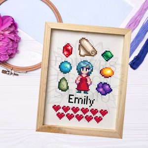 Emily Loves Cross Stitch Pattern - Stardew Valley- Bachelors & Bachelorette Collection