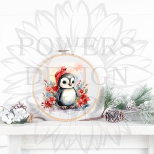 Christmas Penguin Cross Stitch Pattern: Baby Animal Holiday Design (Digital Download)