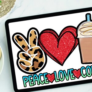Pace Love & Coffee Cross Stich Pattern