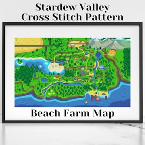 Stardew Valley Cross Stitch Patroon - Boskaart - Kaartcollectie