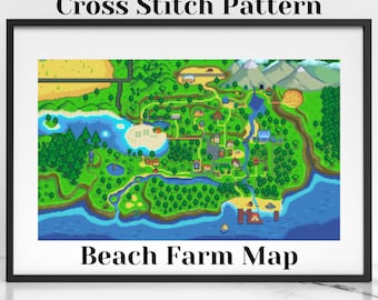 Stardew Valley Cross Stitch Pattern - Forest Map - Map Collection