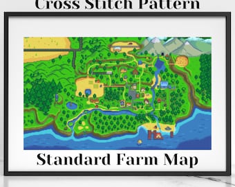 Stardew Valley Cross Stitch Pattern - Standard Map - Map Collection