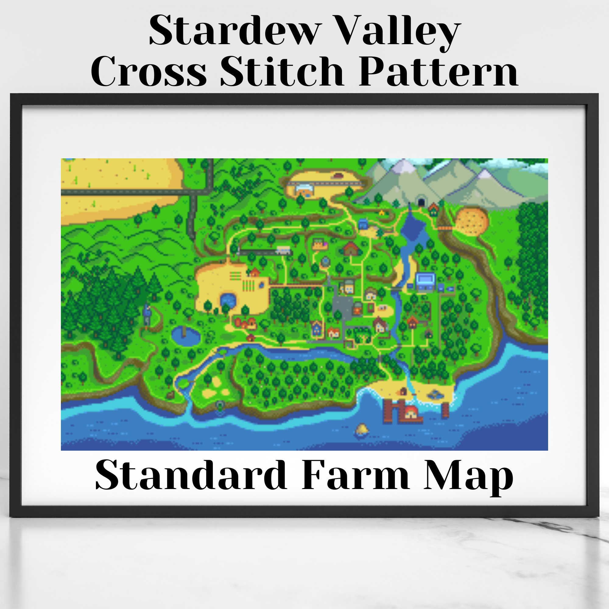 Stardew Valley Cross Stitch Pattern Standard Map Map Collection - Etsy