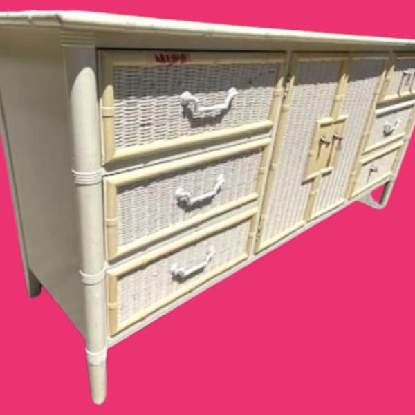 LACQUER DESIGN  Your Own Dixie Aloha Bamboo Buffet/ Credenza