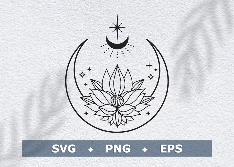Free Free Flower Moon Svg 153 SVG PNG EPS DXF File