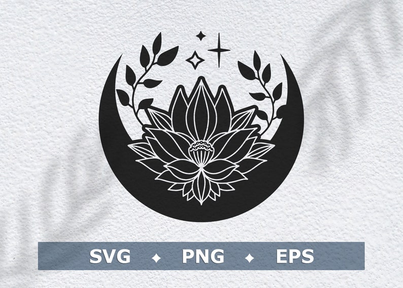 Download Moon Svg Floral Moon Phase Svg Crescent Moon Svg Moon Png Clipart Floral Lotus Moon Flower Moon Svg Star Svg Celestial Svg Files Clip Art Art Collectibles Kientructhanhdat Com