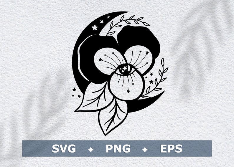 Free Flower Moon Svg SVG PNG EPS DXF File