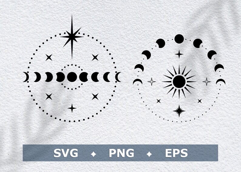 Download Phases Of The Moon Clipart Moon Svg File Mystical Moon Phase Svg Files For Cricut Moon Phases Svg Celestial Svg Clip Art Art Collectibles Jewellerymilad Com
