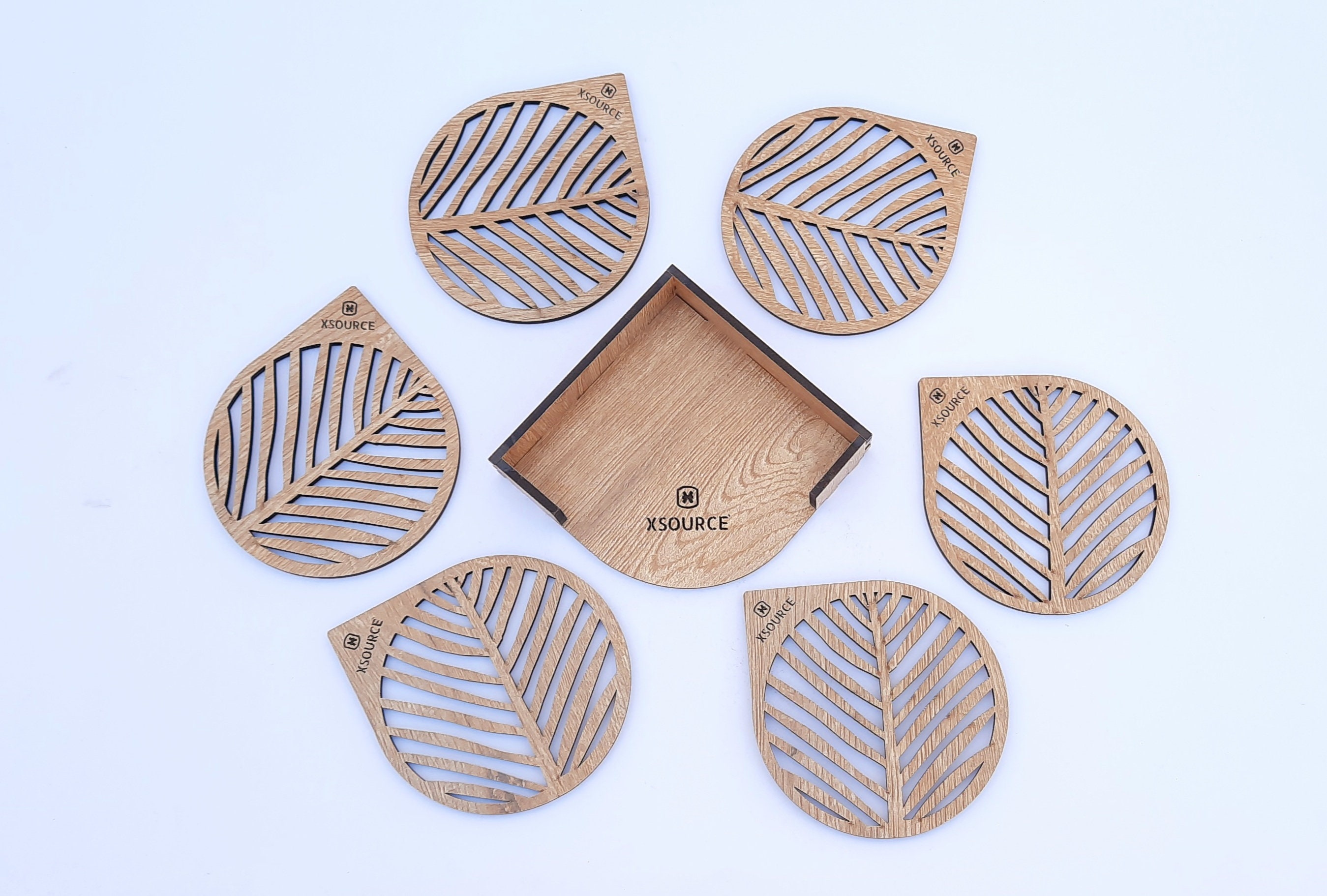 Tea Coasters Wooden Tea Coasters Drink Coasters with Stand Etsy
