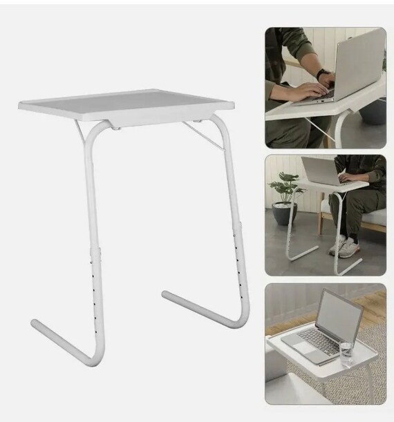Adjustable Table Portable TV Dinner Laptop Tray Folding Desk Etsy UK