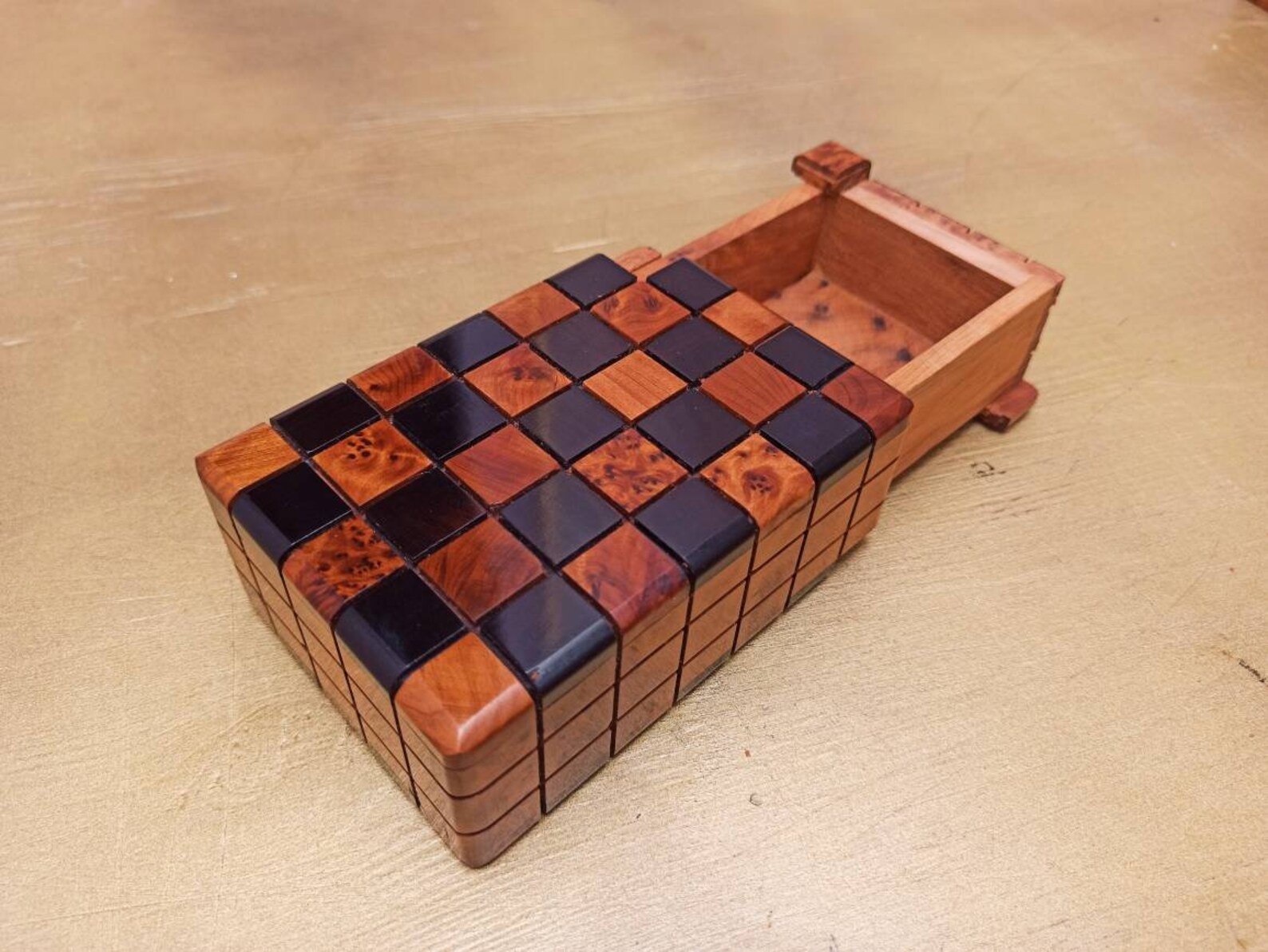 Moroccan Gift Puzzle Box Wooden Puzzle Box For Storage Etsy