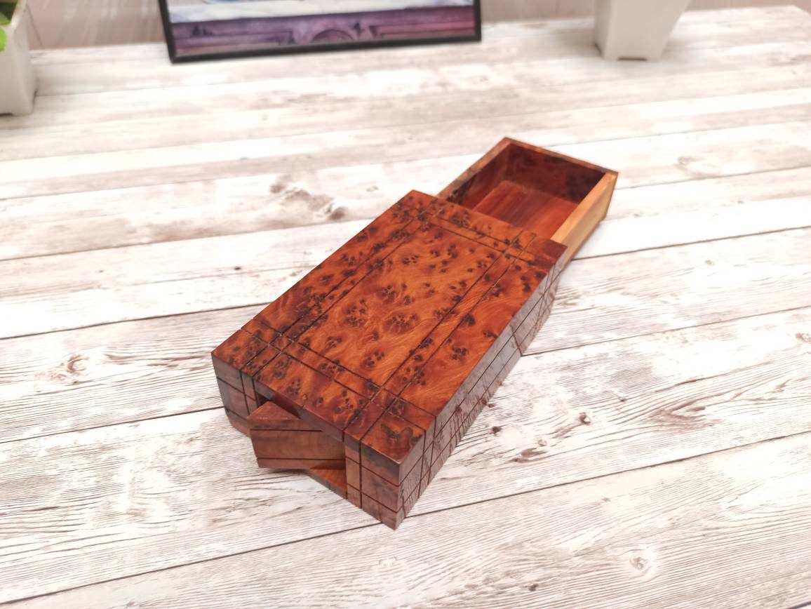 Moroccan Gift Puzzle Box Wooden Puzzle Box for Storage Etsy UK