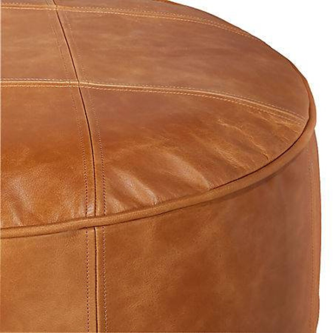 Moroccan Round Leather Pouf Unstuffed Pouf Round Leather Etsy