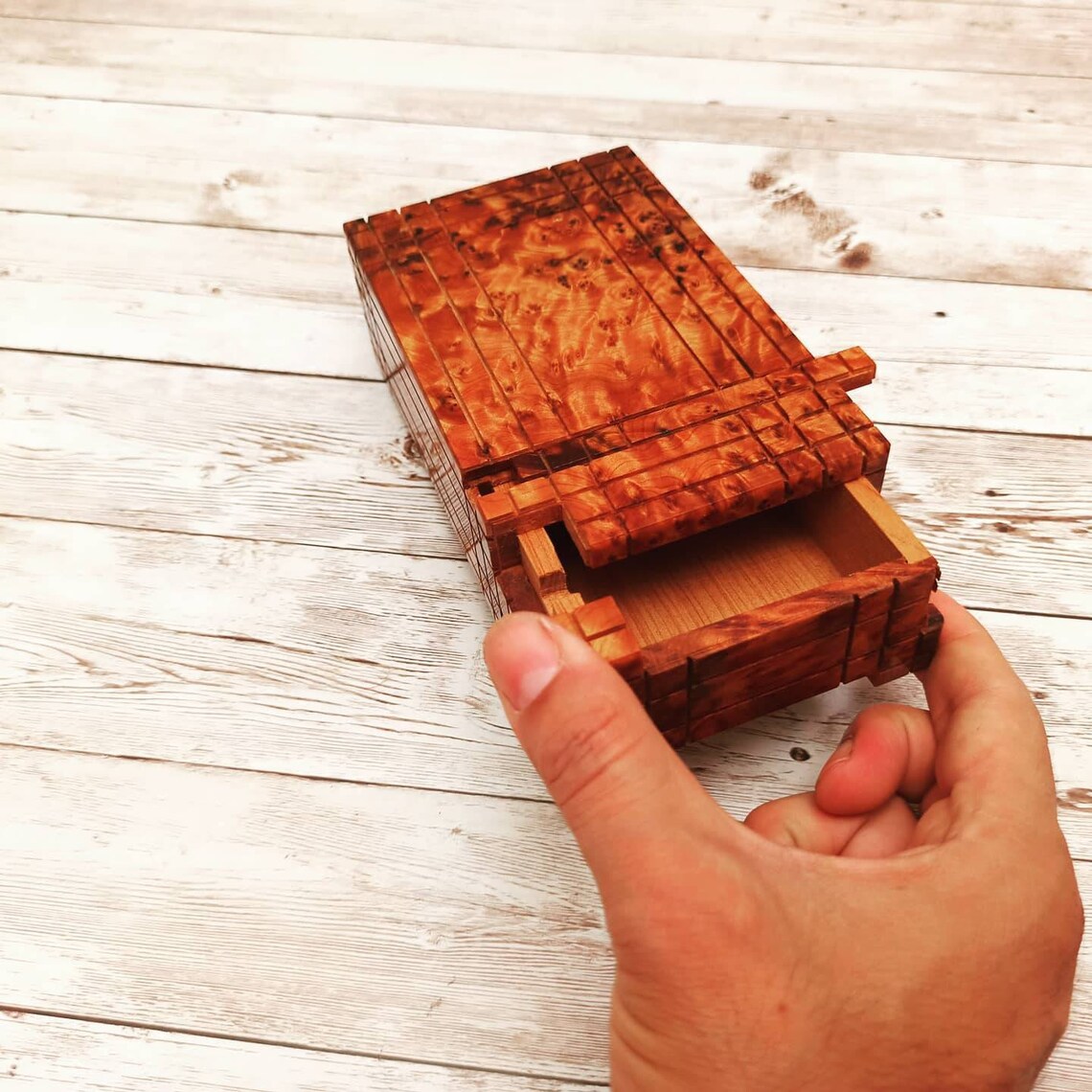 Moroccan Gift Puzzle Box Wooden Puzzle Box for Storage Etsy