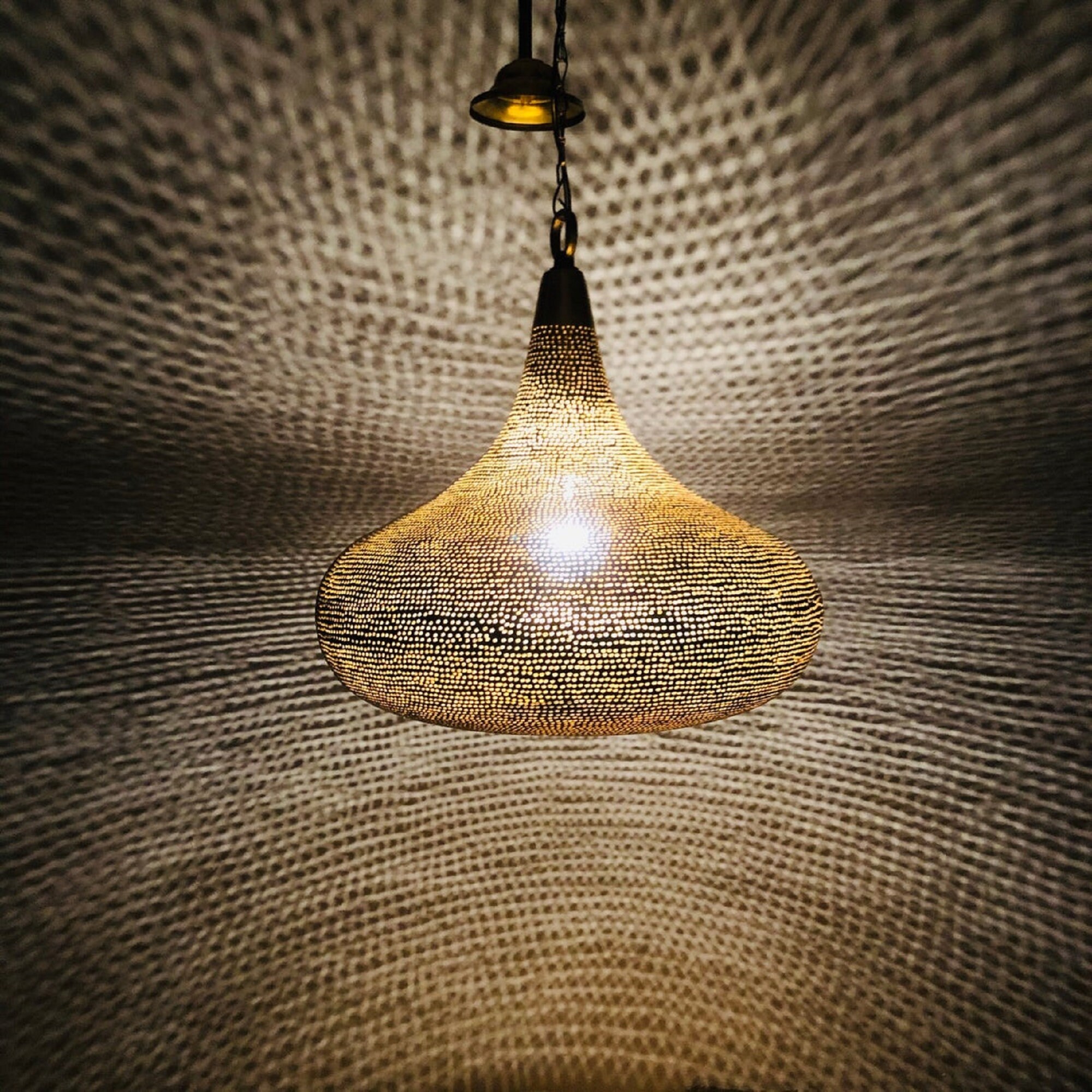 lustre Marocain En Laiton,