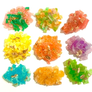 Kohakutou Edible Crystal Candy with Gold - 3 LARGE CLUSTER Gem Box