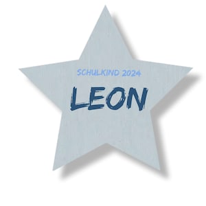 Iron-on image school cone star name school enrollment schoolchild personalized