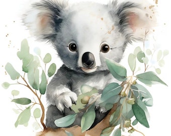 Bügelbild Koala Koalabär Aufbügler Kinder Schultüte Applikation