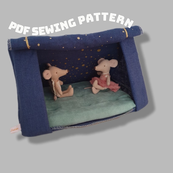 Sewing instructions tent miniature toy tent for Maileg mouse instructions PDF