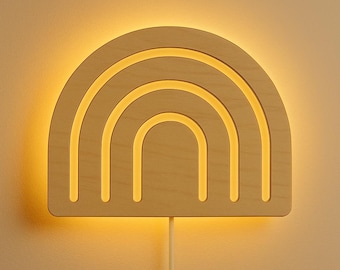 Laserdatei Schlummerlicht- Wandlampe Regenbogen - Lampe lamp SVG cuting file Laser cut file babygeschenk
