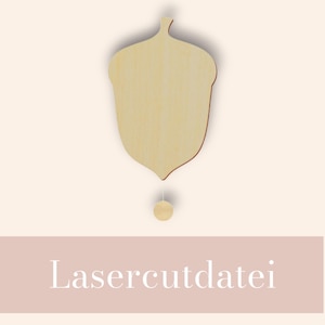 Fichier laser découpé au laser boîte à musique gland de forêt cadeau bébé cadeau naissance